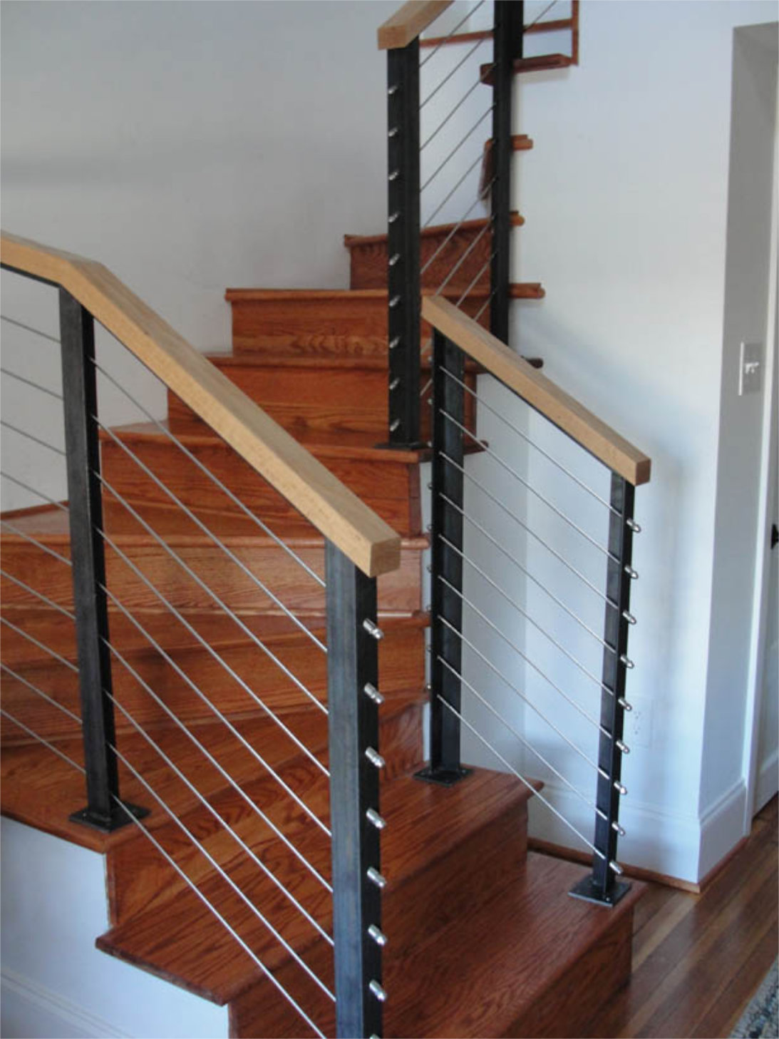A display of glass railings in Bethesda, MD