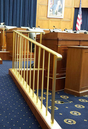 Bronze Railing inside the Capitol Building locating in Washington, DC